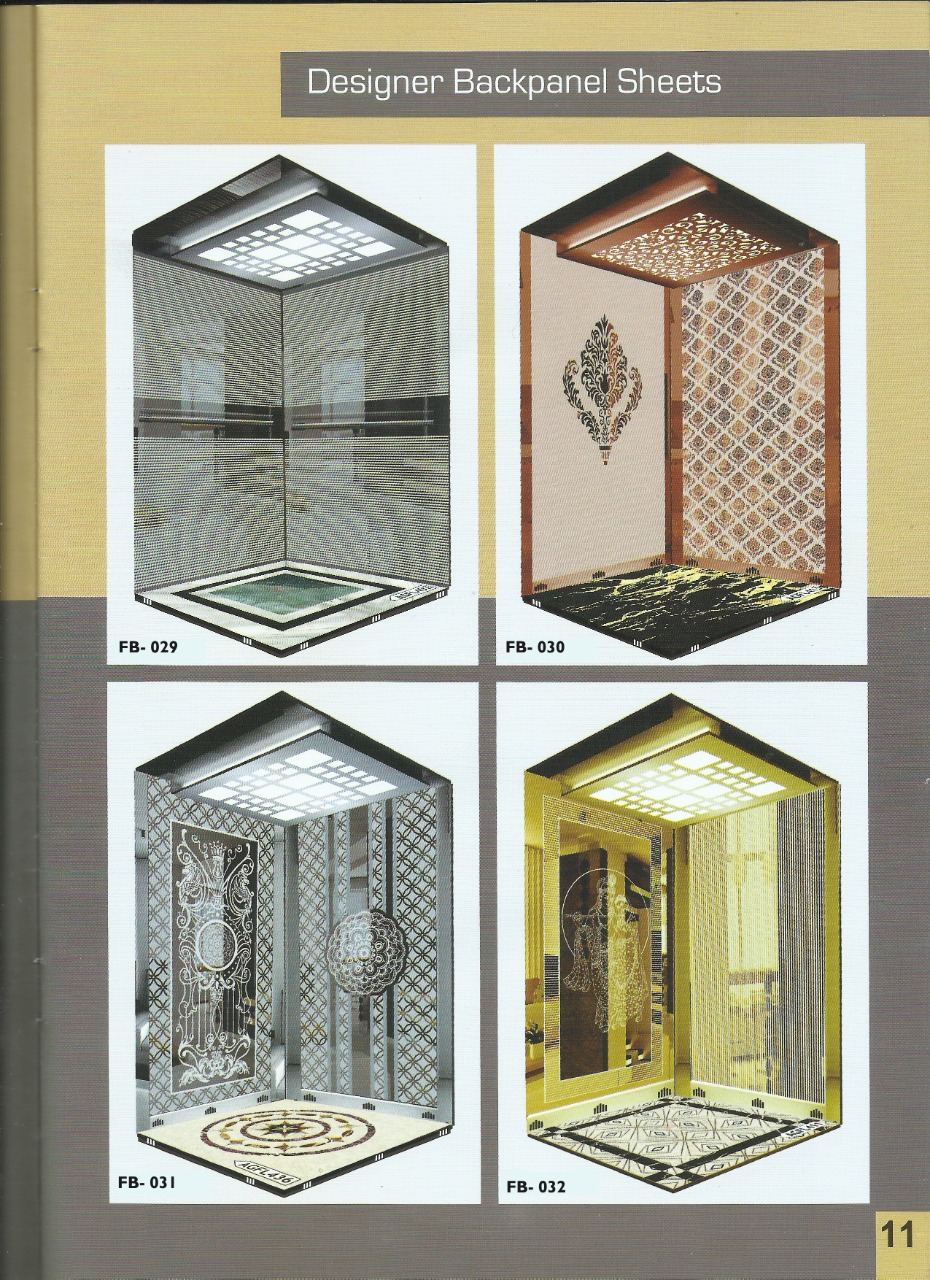 Designer Backpanel Sheets - Fotis Elevators